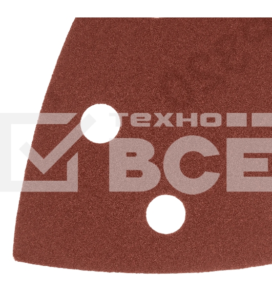 Треугольник абразивный Denzel на ворc. подложке под 'липучку', перф., P 320, 150х150х100 мм, 5 шт.