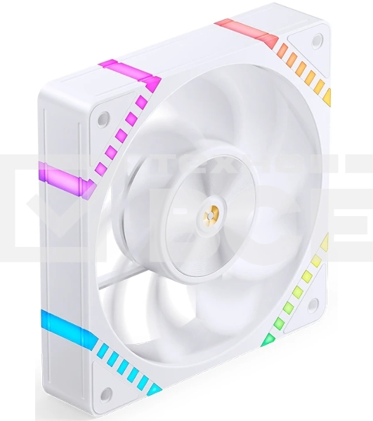 Вентилятор для корпуса JONSBO HF2-120WR Reverse (120x120x25мм, 4-pin PWM, ARGb, 63.3CFM, 29.5dBA, 2200RPM, белый)