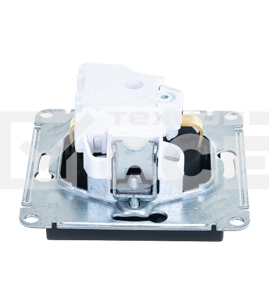 Механизм розетки 1-м СП AtlasDesign с заземл. 16А карбон SchE ATN001043