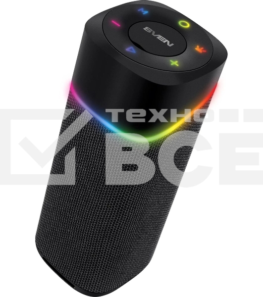 Колонка портативная Sven АС PS-155 черный 10W 1.0 BT/3.5Jack 1800mAh (SV-022334)