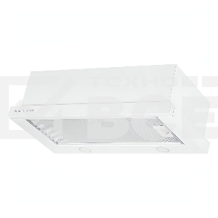 Вытяжка встраиваемая Kuppersberg SLIMLUX 60 W, ширина 55,2 см, отвод/рециркуляция, 550 м3/час, механическое кнопочное управление, 3 скорости, светодиодное освещение 2х2 Вт, металлические жироулавливающие фильтры, угольный фильтр KF-Y (опция), белый