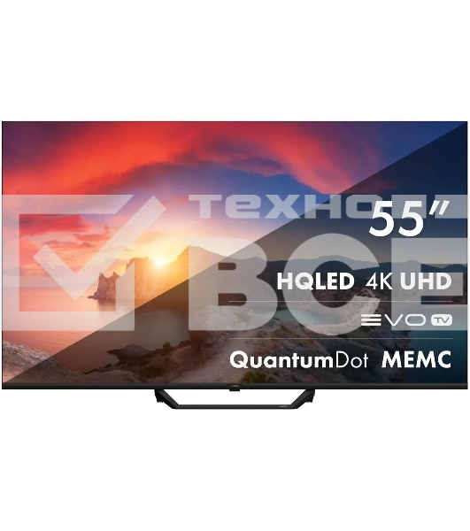Телевизор Haier 55' DH1VMKD03RU S2 Pro черный QLED 4K UHD 60Hz Smart TV 2GB/16GB