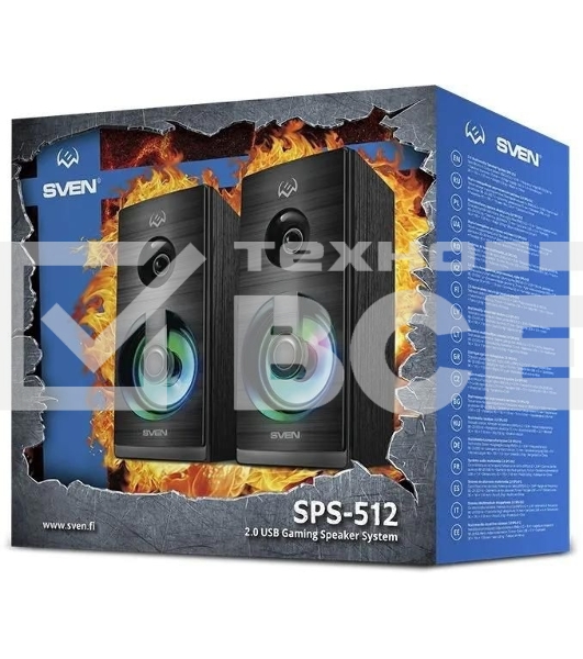 Акустическая система SVEN SPS-512 2.0 черные