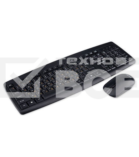 Комплект клавиатура+мышь Gembird KBS-8000 беспроводной, USB, 1600 DPI, чёрный