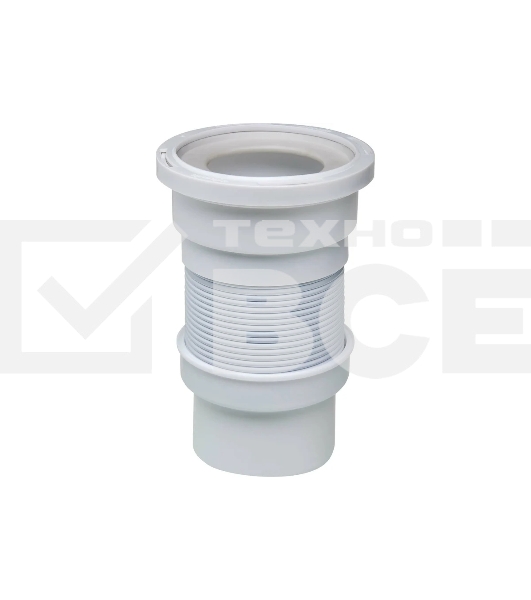 Труба для унитаза гофрированная армированная L 200-350 мм D110 мм