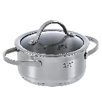 Кастрюля VICTORY 16x8см/1,3л, нержавеющая сталь 18/10, стеклянная крышка, капсульное дно, фото6