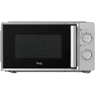 Микроволновая печь OASIS MW-70RS серебристый, 20 л, 700 Вт, переключатели — поворотный механизм