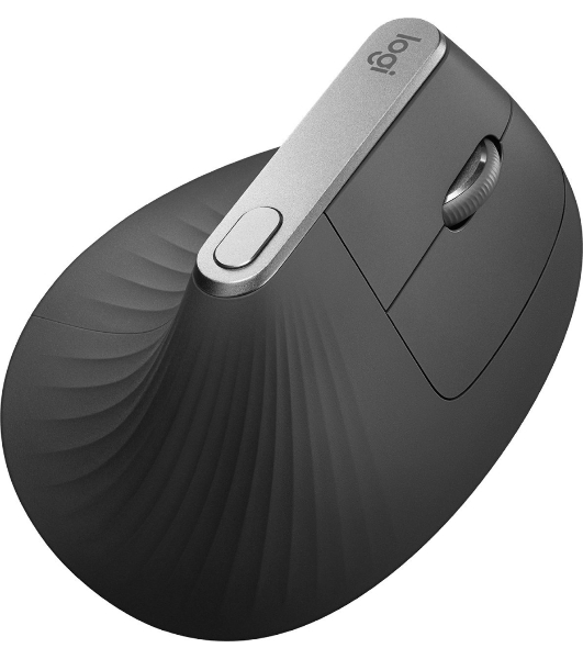 Мышь беспроводная Logitech MX Vertical черный/серебристый, 4000 dpi, радиоканал, Bluetooth, USB, кнопки - 6