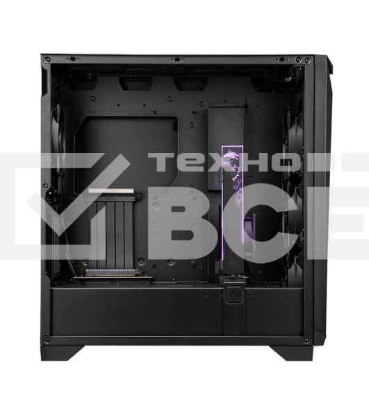 Компьютерный корпус MSI MPG GUNGNIR 300P AIRFLOW Midi Tower, EATX, 2xUSB 3.2 Gen 1, 1xUSB 3.2 Gen2 Type-C, 4x120мм PWM black Fan, 1x80мм Fan, 2x 6015 Fan, MPG PCI-E 4.0 X16 RISER CABLE, Tempered Glass Window