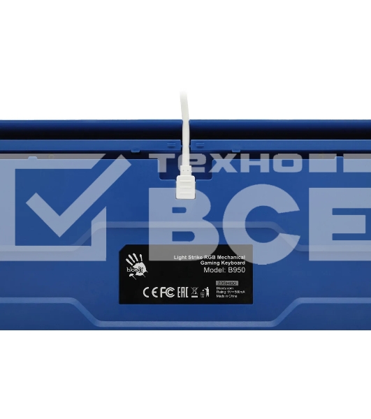 Клавиатура A4Tech Bloody B950 проводная USB синий/белый