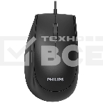 Мышь проводная Philips SPK7327 черный, 1600 dpi, USB, кнопки - 5, фото 1