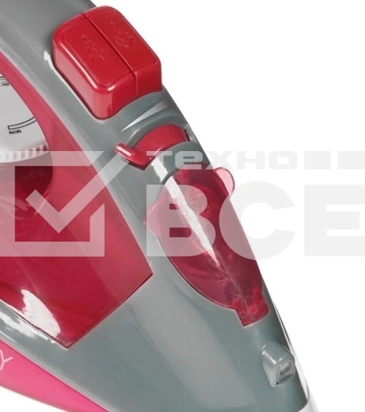 Утюг Energy EN-328 бордовый, 2000 Вт, стальная подошва (270053)