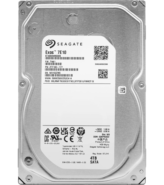 Жесткий диск Seagate HDD 4Tb 7200rpm Exos 7E10 512N (3.5'/ SATA 6Gb/s )
