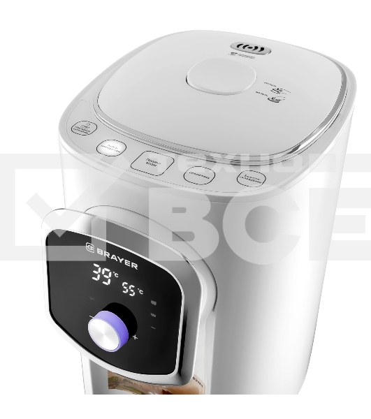 Термопот BRAYER BR1093WH, 1200Вт, 5л, LED-дисплей, автоотключение при отсутствии воды