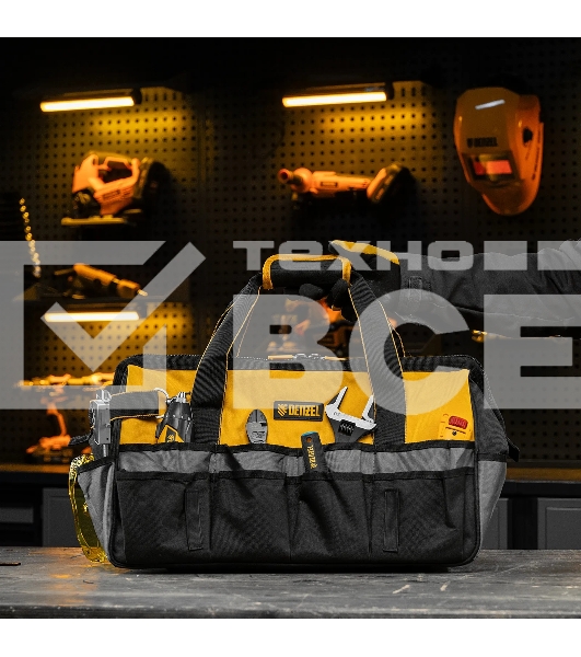 Сумка для инструмента Denzel 500х245х300 мм, 20 карман., съемный органайз. 10 карман., наплеч. рем.