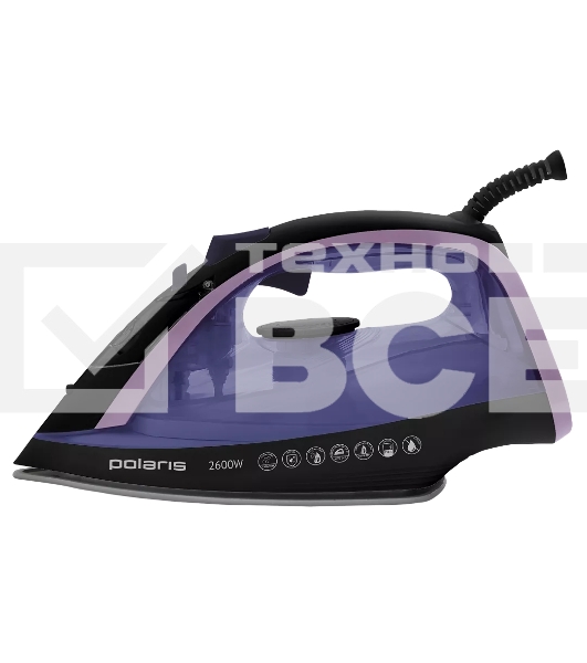 Утюг Polaris PIR2668AK 3m черный/фиолетовый 2600 Вт