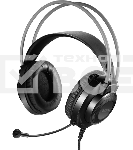 Гарнитура проводная с микрофоном A4Tech Fstyler FH200U серый 2м накладные USB оголовье (FH200U GREY)