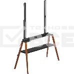 Подставка для телевизора Cactus CS-ST3647BKWN черный/орех, 49'-75' макс. 40 кг, напольный, фото 1