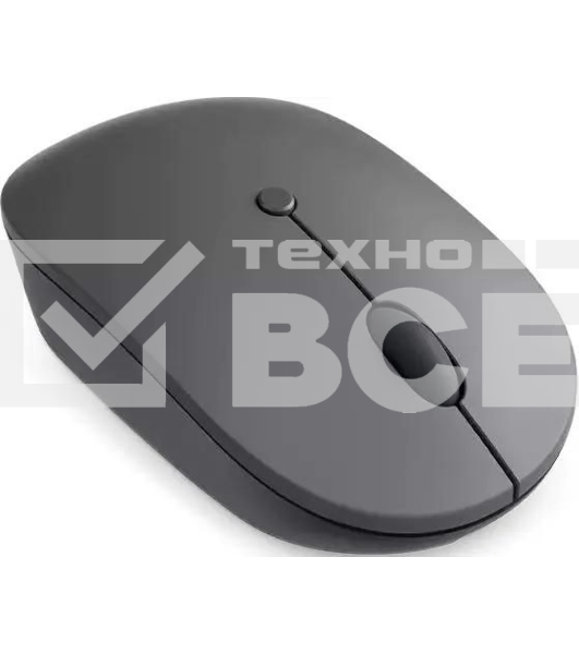 Мышь беспроводная Lenovo Go серый, 2400 dpi, радиоканал, USB-C, кнопки - 3