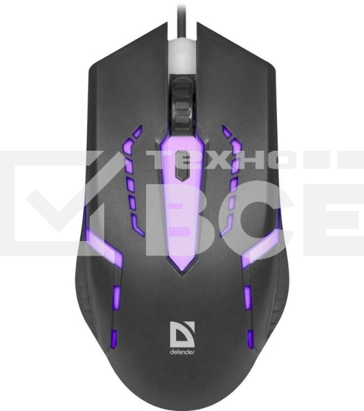 Мышь проводная Defender Flash MB-600L черный, 1200 dpi, USB, кнопки - 4