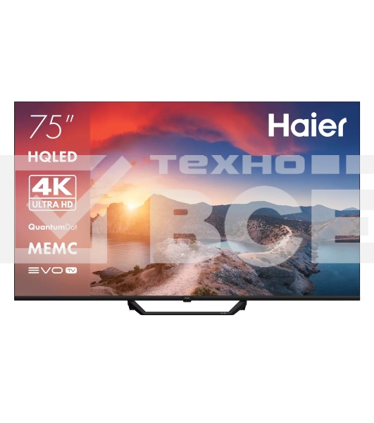 Телевизор Haier 75' DH1WVFD02RU черный QLED 4K UHD 60Hz Smart TV 2GB/16GB
