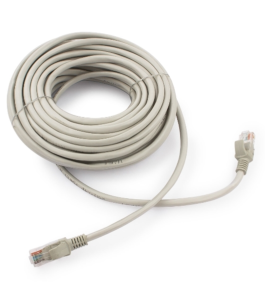 Патч-корд UTP Cablexpert PP6U-15M cat.6, 15м, литой, многожильный, серый