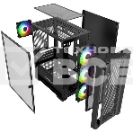 Компьютерный корпус Powercase ByteFlow Micro Black, Tempered Glass, 4х 120mm ARGB fans, ARGB HUB, чёрный, mATX  (CAMBFB-A4), фото4