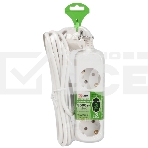 Удлинитель электрический ЭРА UDL-16-330-E Greenline 3 розетки с заземлением 3м ПВС 3x1мм2, фото2