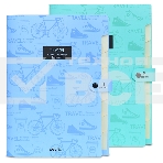 Папка-портфель Deli 5737 на кнопке 8 отделений, A4, пластик, ассорти, фото 1