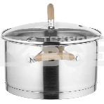 Кастрюля LARA LR02-344 Берлин 5,7 л 24x13 см нержавеющая сталь, с крышкой, фото2