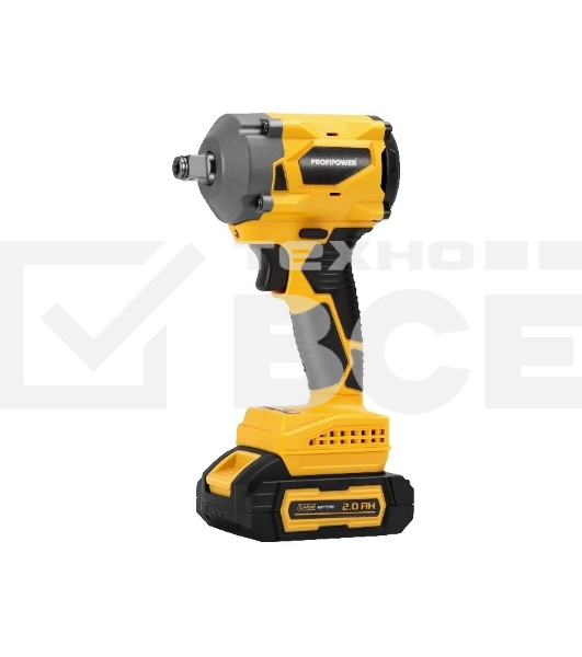 Гайковерт бесщеточный ProfiPower BLDTW-18V (Li-ion-2шт, 2.0А·ч, 330Нм,З/У,в коробке)