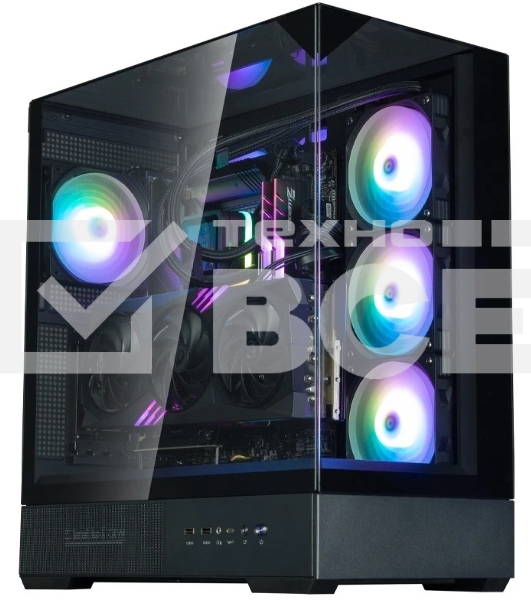 Компьютерный корпус ZALMAN P40 Prism Plus, ATX, черный, WINDOW, 3xCombo (3.5'' or 2.5