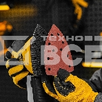 Треугольник абразивный Denzel на ворc. подложке под 'липучку', перф., P 320, 150х150х100 мм, 5 шт., фото3