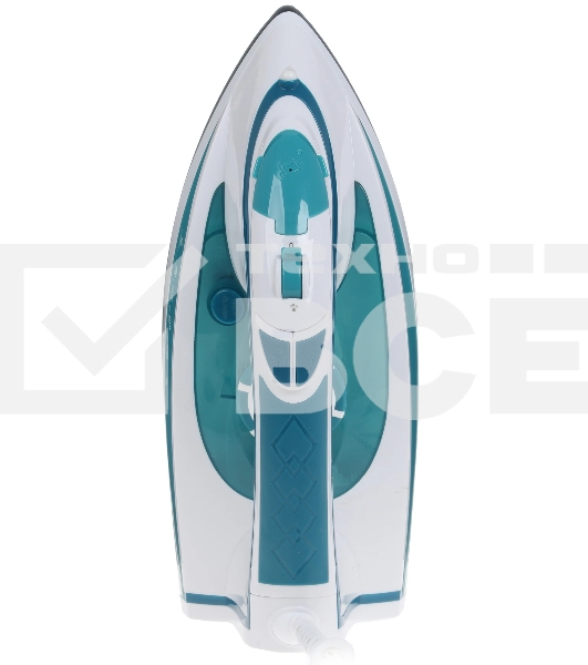Утюг Delta LUX DL-352 бирюзовый (бирюзовый 2200 Вт, подошва с керамическим покрытием, сухое глажение, разбрызгивание воды, отпаривание, антинакипь, антикапля, паровой удар, самоочистка, вертикальное отпаривание, свет. индикатор,терморегулятор, мерный стак