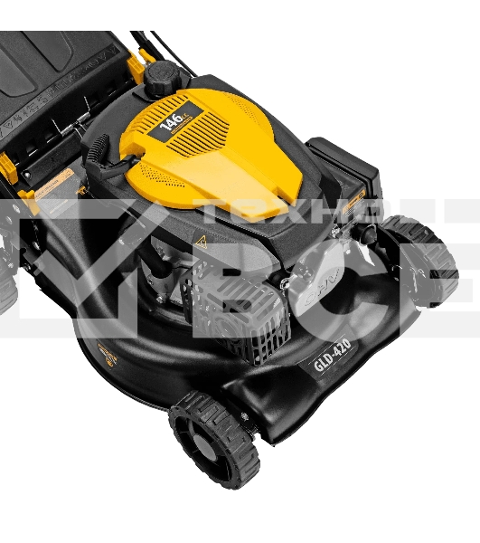 Газонокосилка бензиновая Denzel GLD-420, 146 см3,шир 42 см,40 л 58805