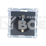 Механизм розетки 1-м СП AtlasDesign с заземл. 16А карбон SchE ATN001043, фото6