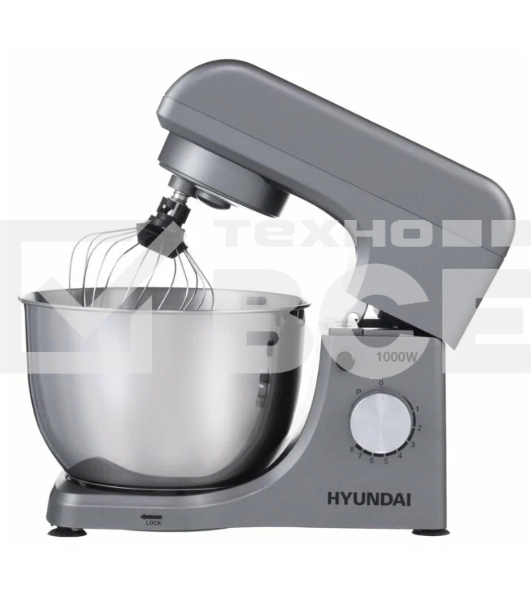 Миксер планетарный Hyundai HYM-S5451 1000 Вт, серый/черный