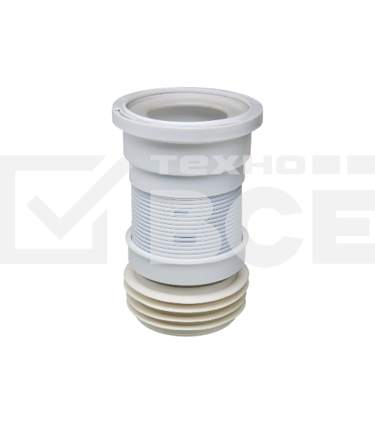 Труба для унитаза гофрированная армированная L 200-350 мм D110 мм