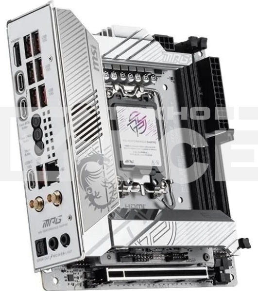 Материнская плата MSI MPG Z890I EDGE TI WIFI, LGA 1851, Intel Z890, 2xDDR5, 2xSATA, 4xM.2, 1xPCIe 5.0 x16, 1xHDMI, 2xThunderbolt 4, 1xUSB-C, 1x 5Gb LAN, 7xUSB-A 10Gbps, 2xUSB-A 5Gbps, 1xUSB-C 20Gbps, 7.1, 2x3.5 мм, TOSLINK, Mini-ITX
