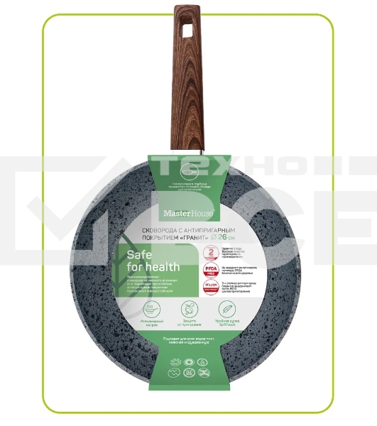 Сковорода MASTER HOUSE Шеф Рафаэль из ков.алюм. с а/приг. покр. 26 см 75260