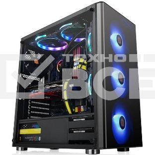Компьютерный корпус V200 TG RGb CA-1K8-00M1WN-01 Black/Win/SPCC/Tempered Glass*1/120мм RGb Fans*3 + 120мм Standard Fan*1/MB Sync