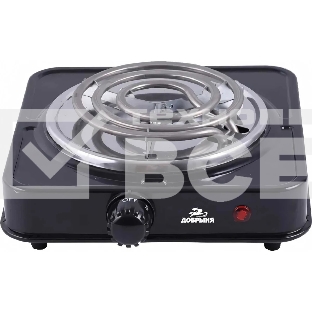 Плита настольная (1 конф) Добрыня DO-2205B черный (1000Вт) спираль x12 Мощность: 1000 ВтНапряжение 220 В, 50 Гц5 режимов нагреваДиаметр конфорки: 15 смЗащита от перегреваСветовой индикатор работыРезиновые ножки