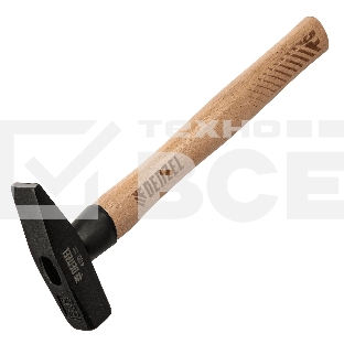 Молоток слесарный Denzel 400 г, кованый квадратный боек, буковая рукоятка