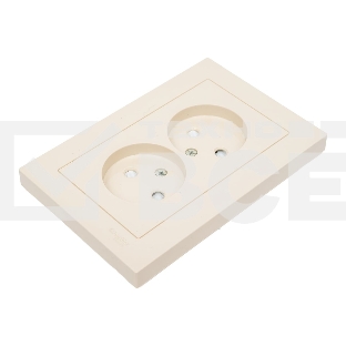 Розетка 2-м СП AtlasDesign 16А IP20 без заземл. защ. шторки в сборе беж. SE ATN000222