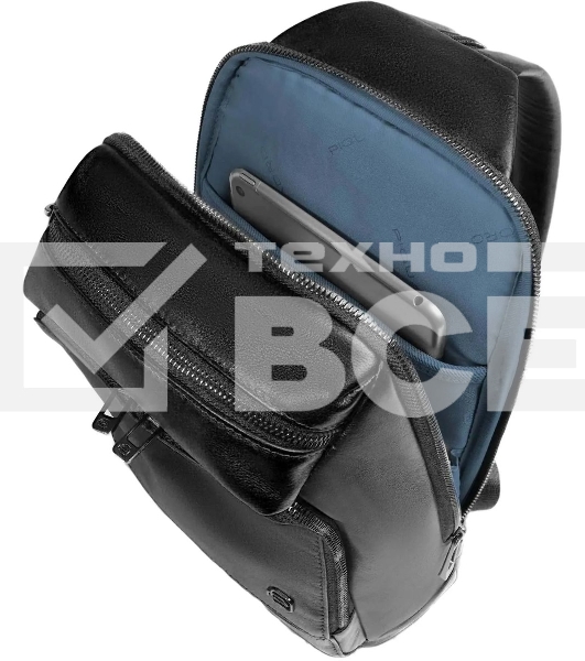 Рюкзак слинг мужской Piquadro Philip CA6790W136/N черный кожа