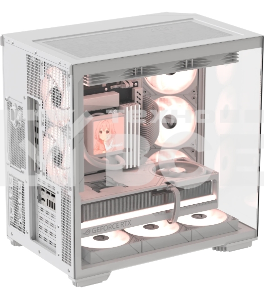 Компьютерный корпус Formula V Line Crystal Z7 PA White, ATX, TYPE-C*1, USB3.0*1, Front+Side Glass, SIDE 3x PERFORMANCE ARGB, REAR 2x PERFORMANCE ARGB