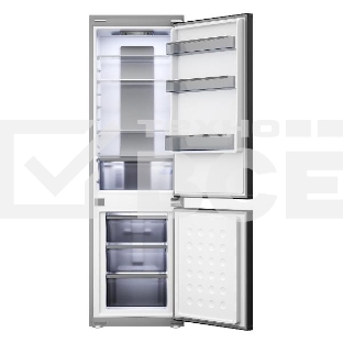 Встраиваемый холодильник Lex LBI177.3ID серый двухкамерный 170/62л, морозилка снизу, No Frost