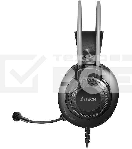 Гарнитура проводная с микрофоном A4Tech Fstyler FH200U серый 2м накладные USB оголовье (FH200U GREY)
