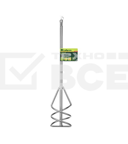 Миксер Сибртех для строительных смесей, 80х400 мм, хвостовик SDS plus