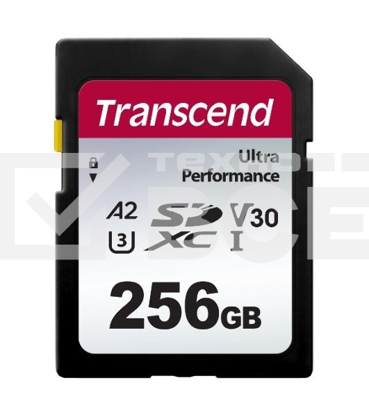 Флеш карта SDXC Transcend 340S, 256 Гб, UHS-I Class U3 V30 A2 (TS256GSDC340S)